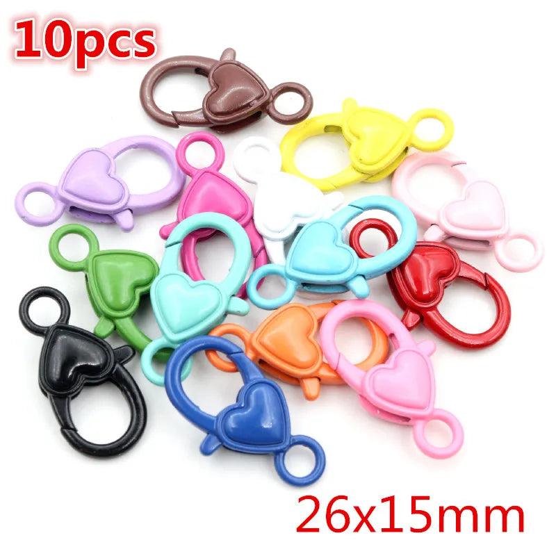 Colorful Mixed Alloy Split Jump Rings Lobster Clasp Eyelets Screw Pins Keychain DIY Jewelry Making Accessories Supplies