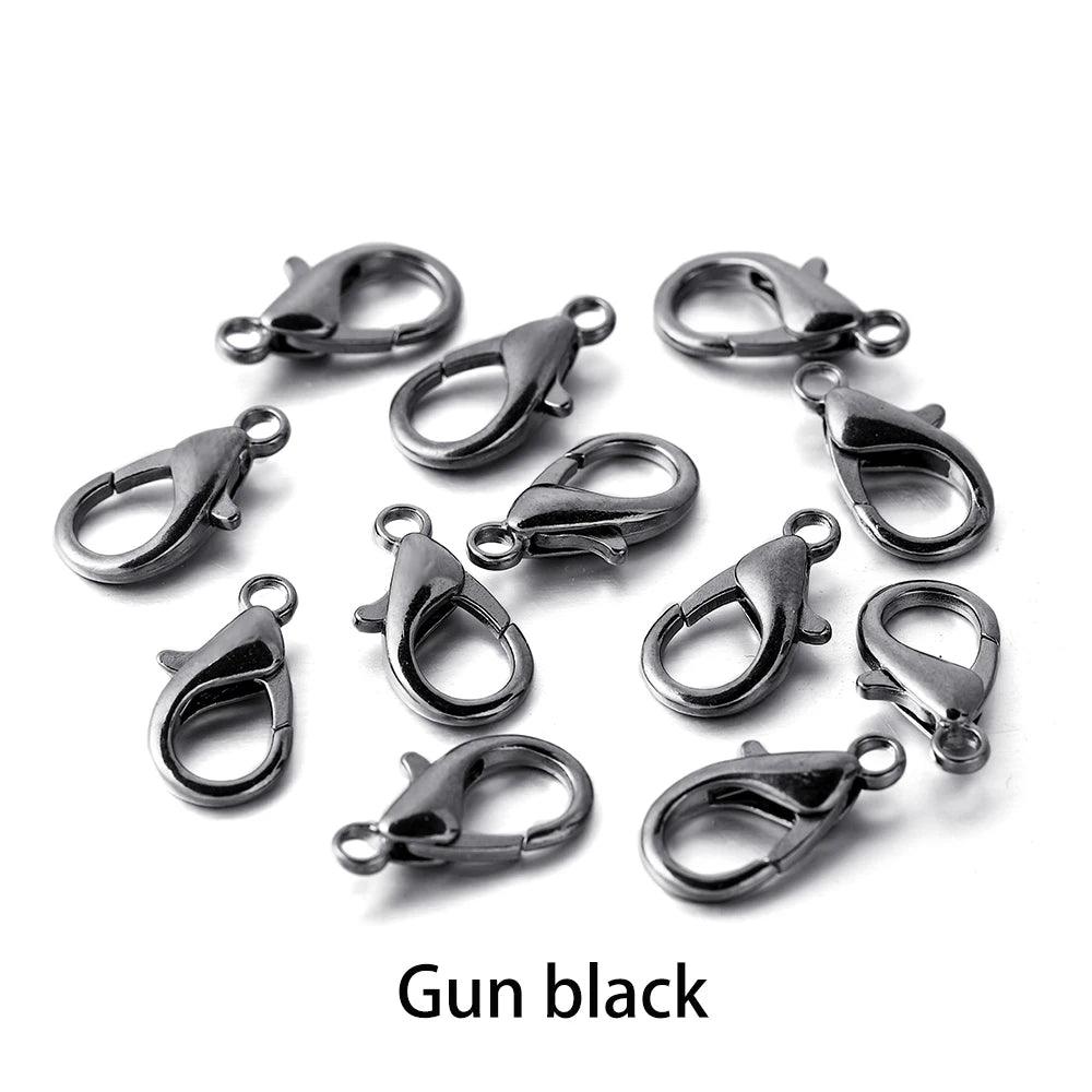 100pcs/lot Metal Lobster Clasps for Bracelets Necklaces Hooks Chain Closure Accessories for  DIY Jewelry Making Findings