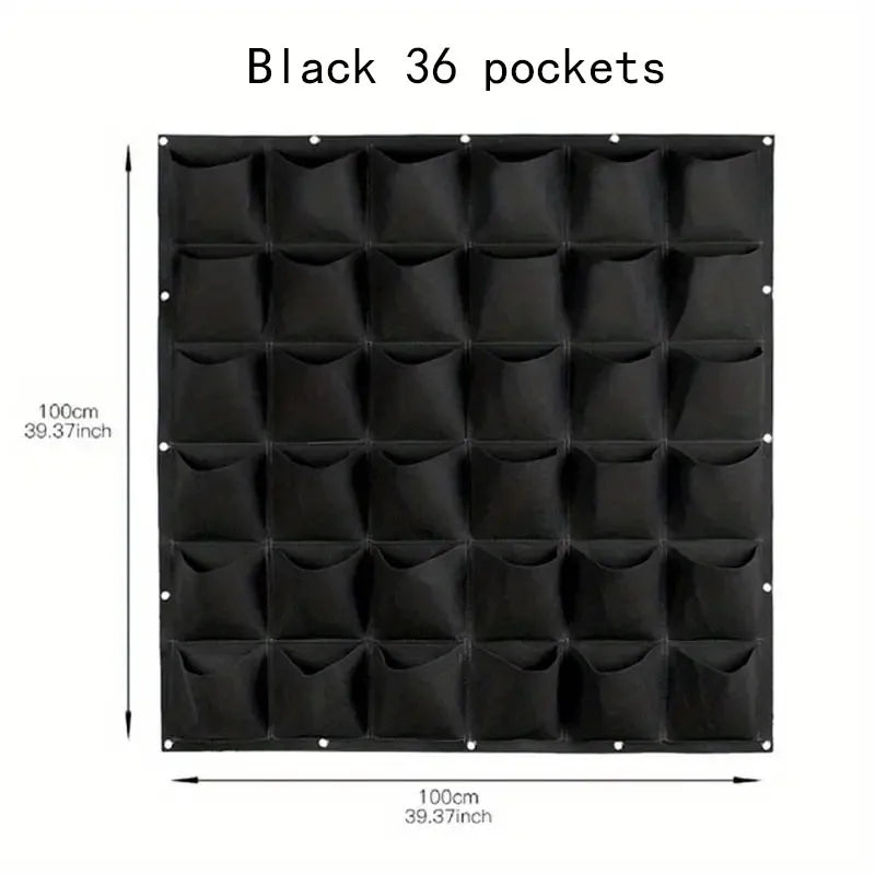 Felt bags suitable for plant planting, vertical wall hanging, balcony greening, flower growth and square multi-mouth felt bags