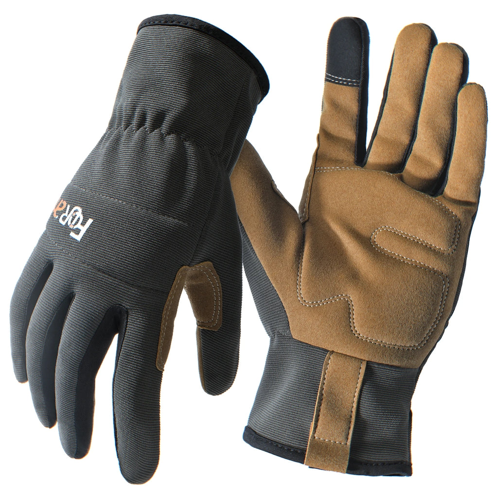1-Pair Touchscreen Utility Outdoor Work Gloves for Men women, Ultra-Soft Lightweight and Snug Fitting Gloves for Truck Driver or