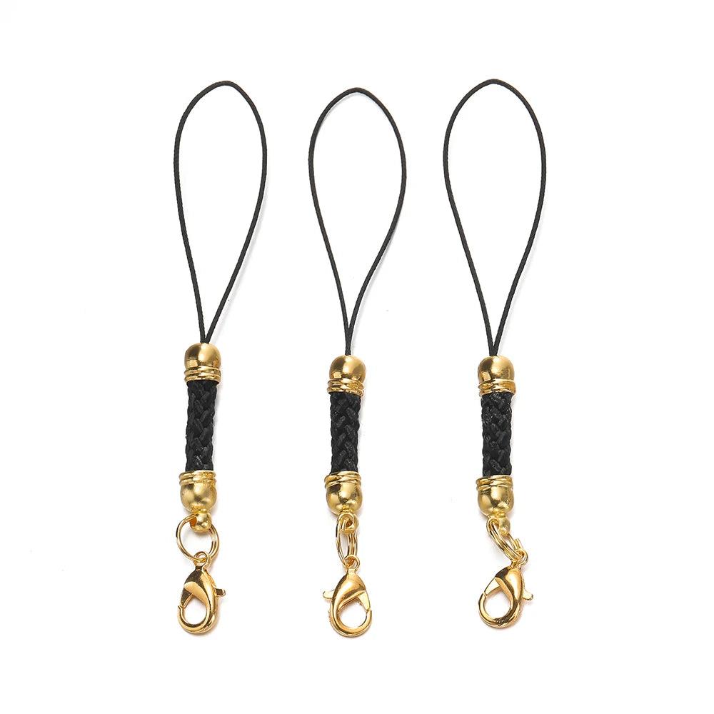 10/20pcs Keychain Rope with Lobster Clasp Jump Rings Lanyard Lariat Strap Cord For DIY Keyring Pendant Jewelry Making Supplies