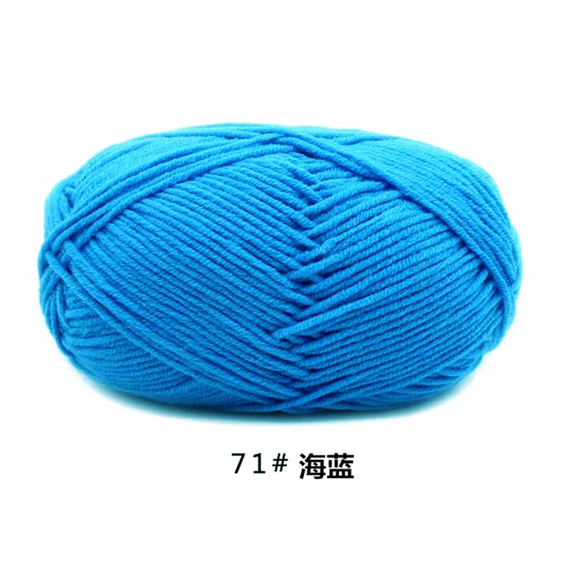 4ply Milk Cotton Knitting Yarn Set for Crochet Crafts and DIY Projects