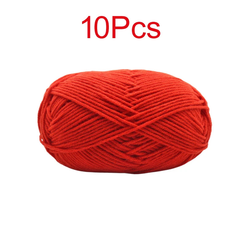 10 Pieces Multi Color Cotton Knitting Yarn Soft Warm Crocheting Yarn for Hand Knit Sweaters Hats Scarves Blankets Amigurumi