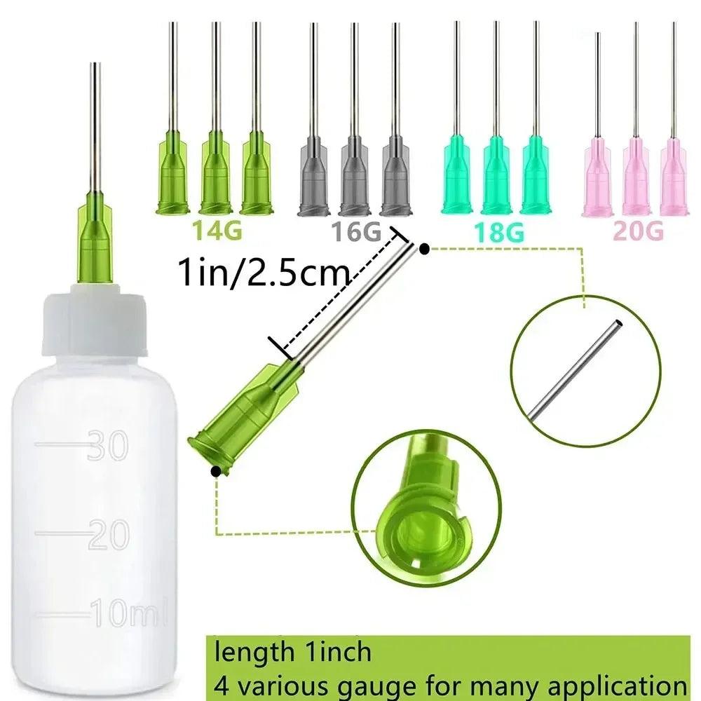 24X 30ml Pottery Mud Painting Bottle Squeeze Multi-needle Mud Bottle DIY Ceramic Pottery Ceramics Tools Painting Sculpture Decor