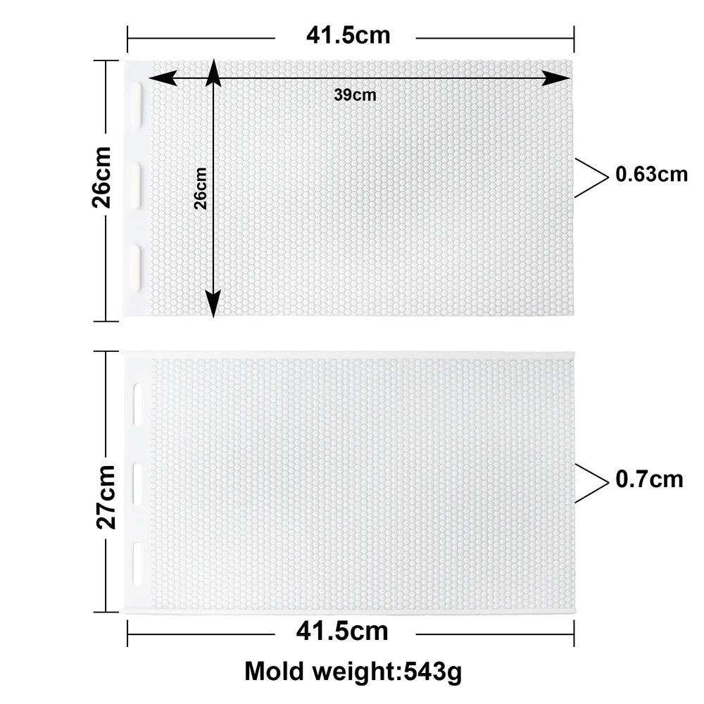 Silicon Flexible Beehive Wax Machine Foundation Sheets Mold Beeswax Foundation Press Mould Beekeeping for Beekeeper Candle