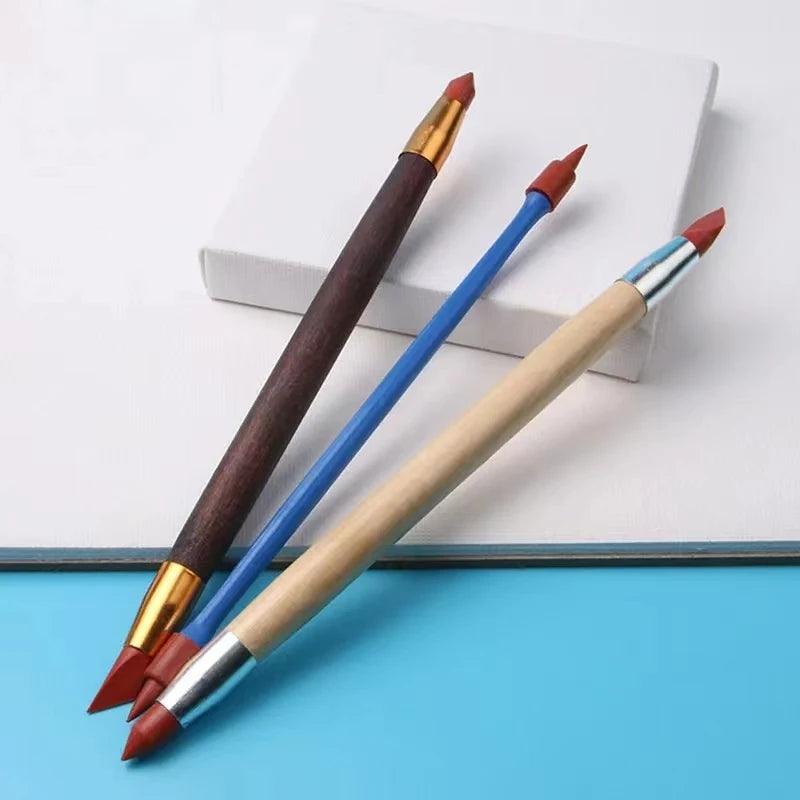 3Pcs/Set Clay tools Double head silicone pen sculpture rubber pen pottery clay sculpture DIY Ceramic tools
