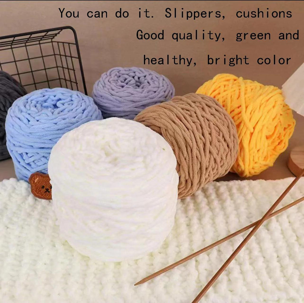 90-100g thick ice strip thread Chenille yarn soft warm woven scarf Slippers sweater gloves DIY knitted crochet hand-made threa
