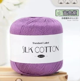 Silk Lace Cotton Milk Crochet Yarn 50g Soft Knitting Thread for Baby Hand Knitting Supplies
