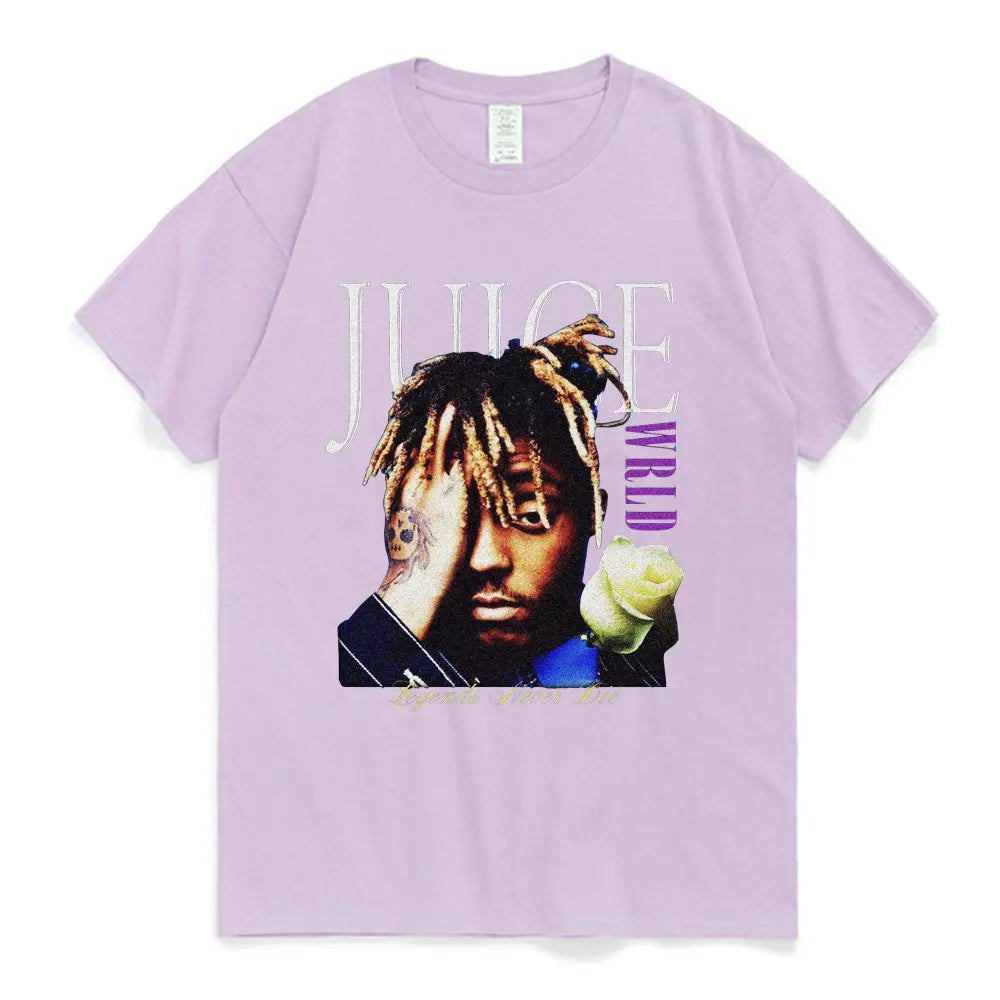 Rapper Juice Wrld 999 Short T Shirt Men's Women's Letter Printed Tshirts Y2k Casual Fashion Sportswear Summer Clothing
