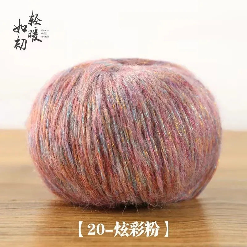 25g Metallic Mohair Acrylic Yarn For Hand Knitting Crochet