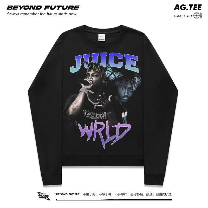 Rapper Juice Wrld 999 Letter Printed Hoodie Y2k Women's Casual Fashion Sportswear Autumn/Winter Hoodie Men's Women's Clothing