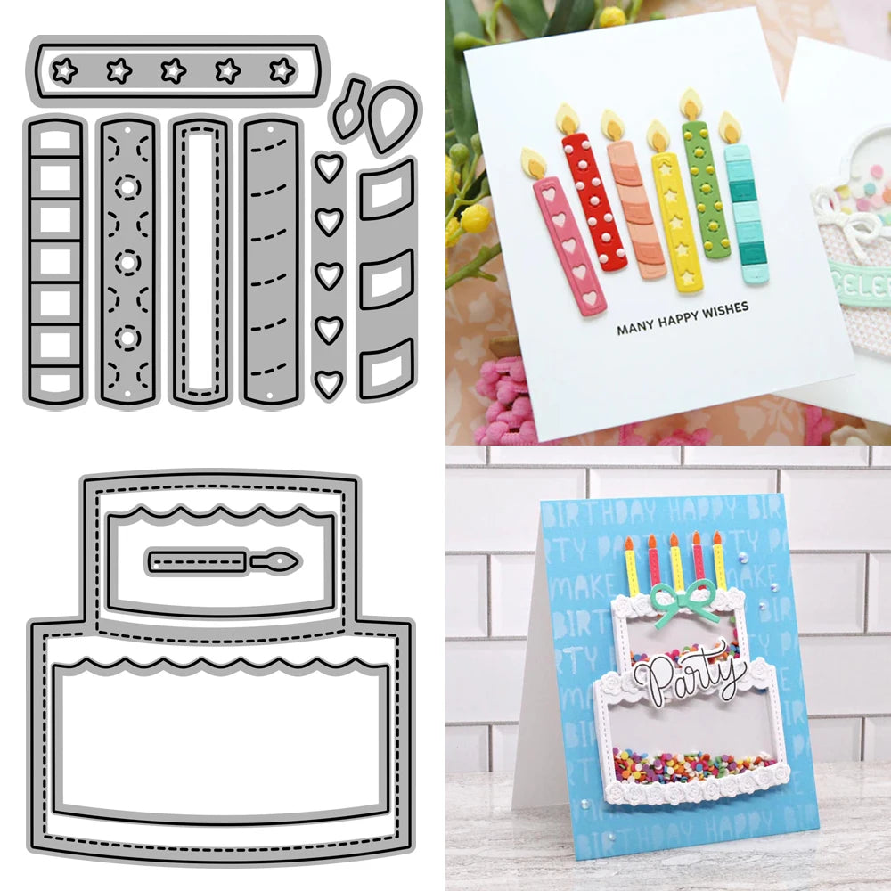 Festivals and Party Elements Metal Cutting Dies for DIY Scrapbooking Photo Album Decorative Embossing Paper Card Crafts