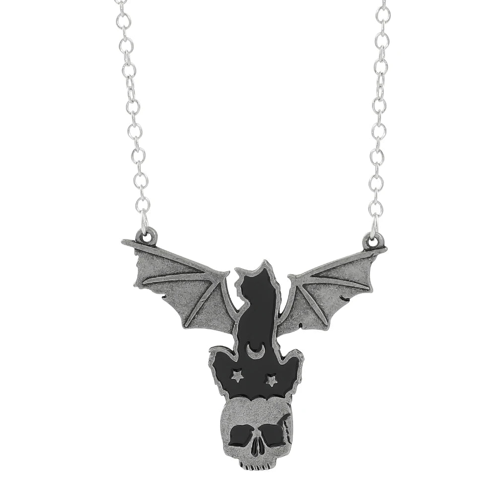 Halloween Charms Black Punk Witches Crafts Skull Hand Cat Bat Crystal Acrylic For Earring Necklace Diy