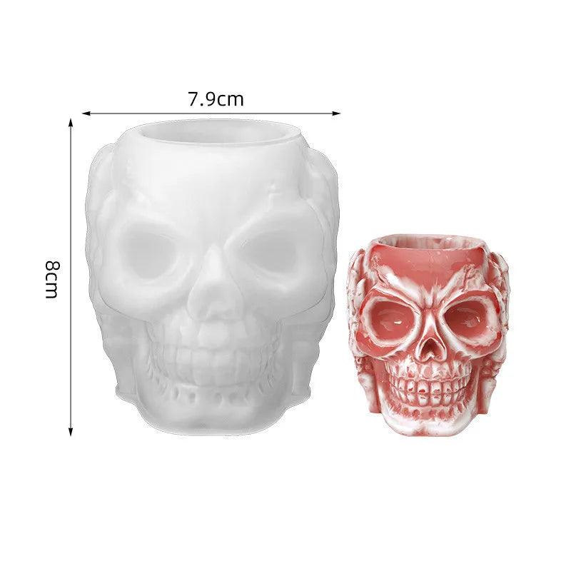 Skull Resin Molds, Hear-no, Speak-no, See-no Skull Silicone Molds for Resin Crafts, Cute Epoxy Resin Molds Silicone for Resin