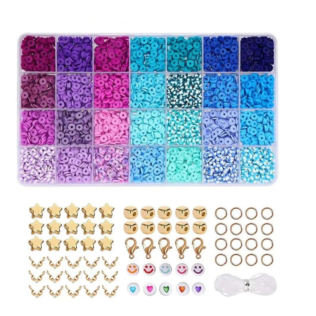 3500pcs Clay Beads Bracelet Making Kit includes Loose Beads and String for DIY Jewelry Craft for Girls