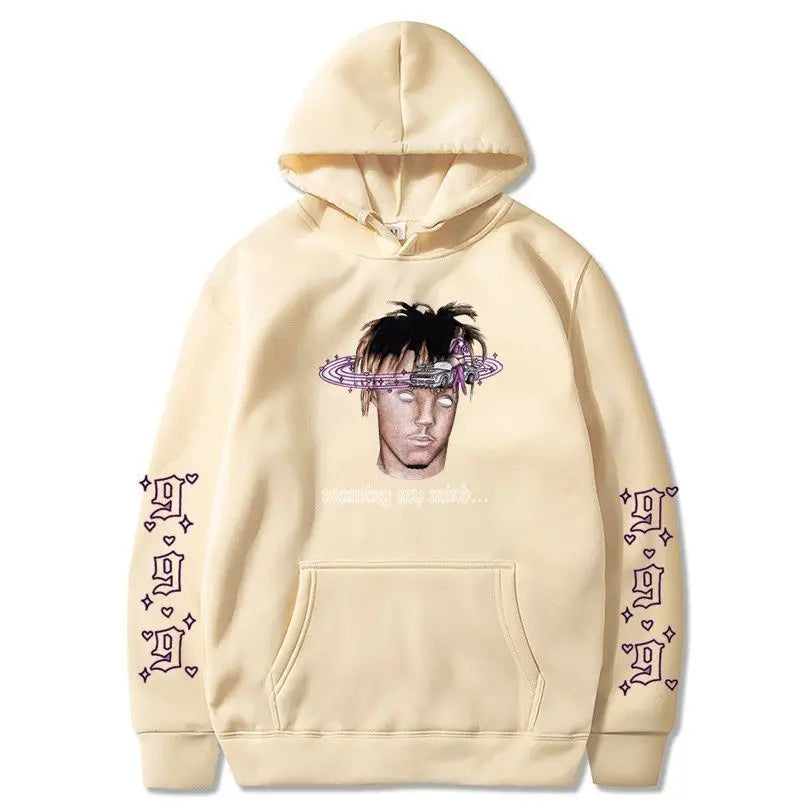 Rapper Juice Wrld 999 Letter Printed Hoodie Y2k Women's Casual Fashion Sportswear Autumn/Winter Hoodie Men's Women's Clothing
