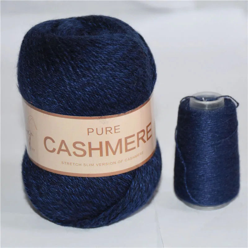 Pure Mongolian Cashmere Yarn for Crocheting 3-Ply Worsted Warm Soft Weaving Fuzzy Knitting Thread Pack of 5