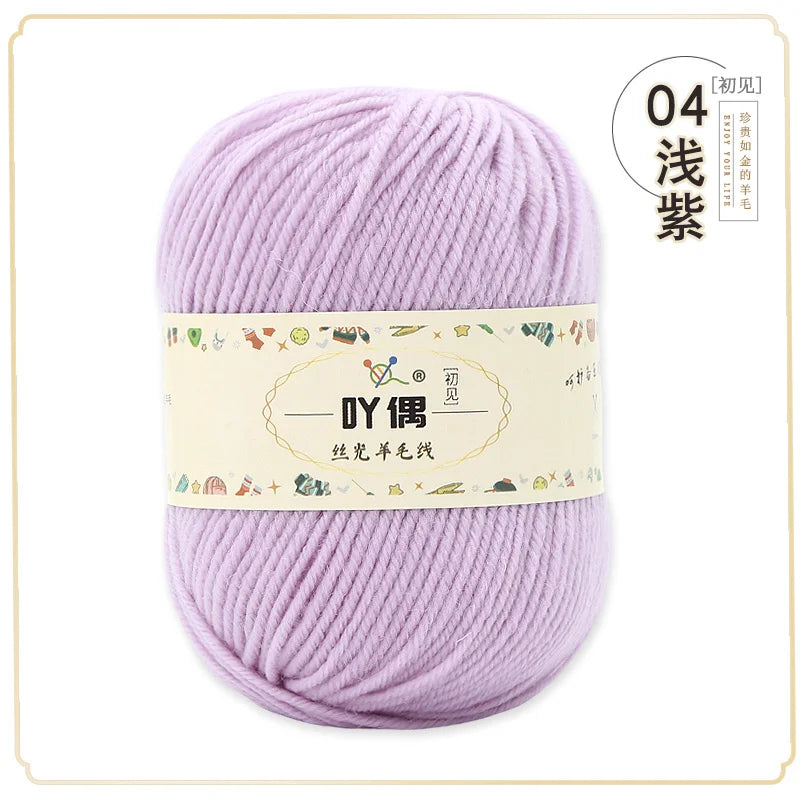100 Percent Wool Yarn 50g Worsted Weight Soft Warm Crochet