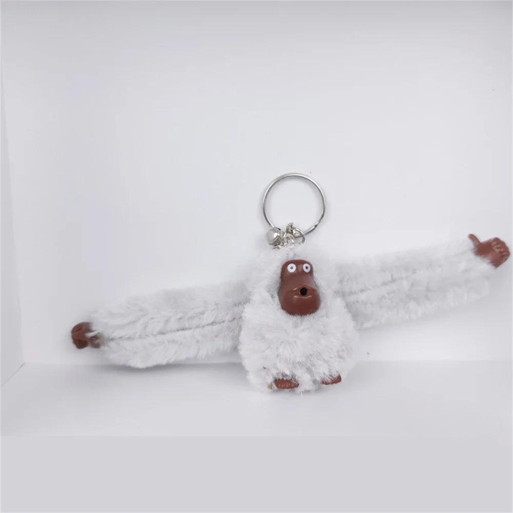 Funny Plush Monkey Keychain Gorilla Long Arm Animal Backpack Pendant Handbag Key Ring Decoration Adult Birthday Gifts Kids Toys