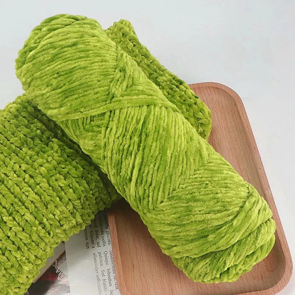 Chenille Soft Velvet Yarn 95g Blended Knitting Wool for Handmade Scarf Coat Baby Blanket and Hat