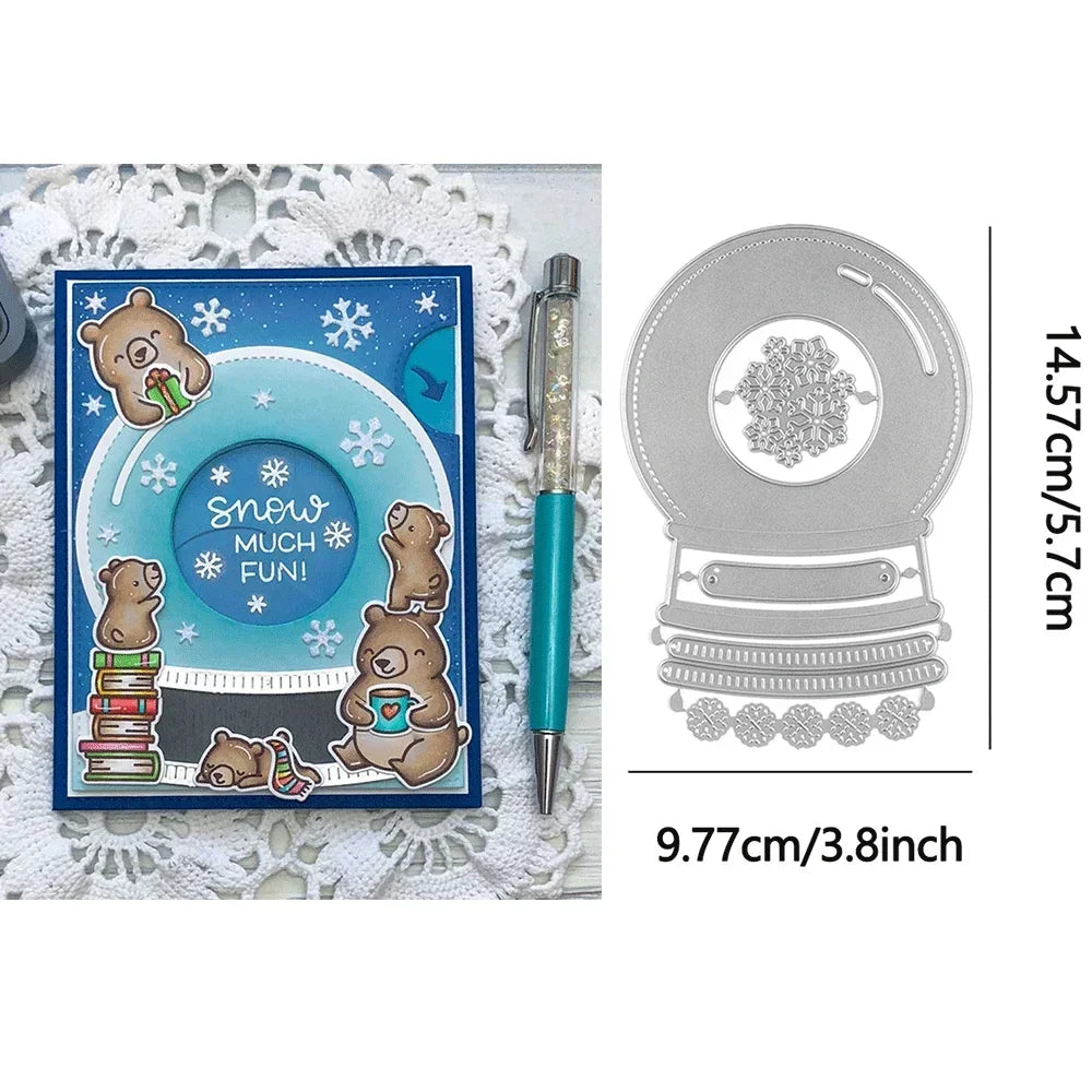 Magic Iris Snow Globe Add-On Metal Cutting Dies Embossing Diecut Beehive for DIY Card Making Scrapbooking Crafting Supplies