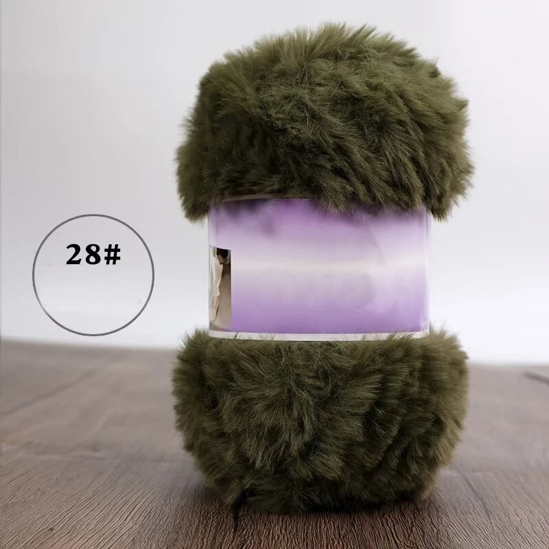 Imitation Fur Yarn 200g Knitting Warm Slippers Hats