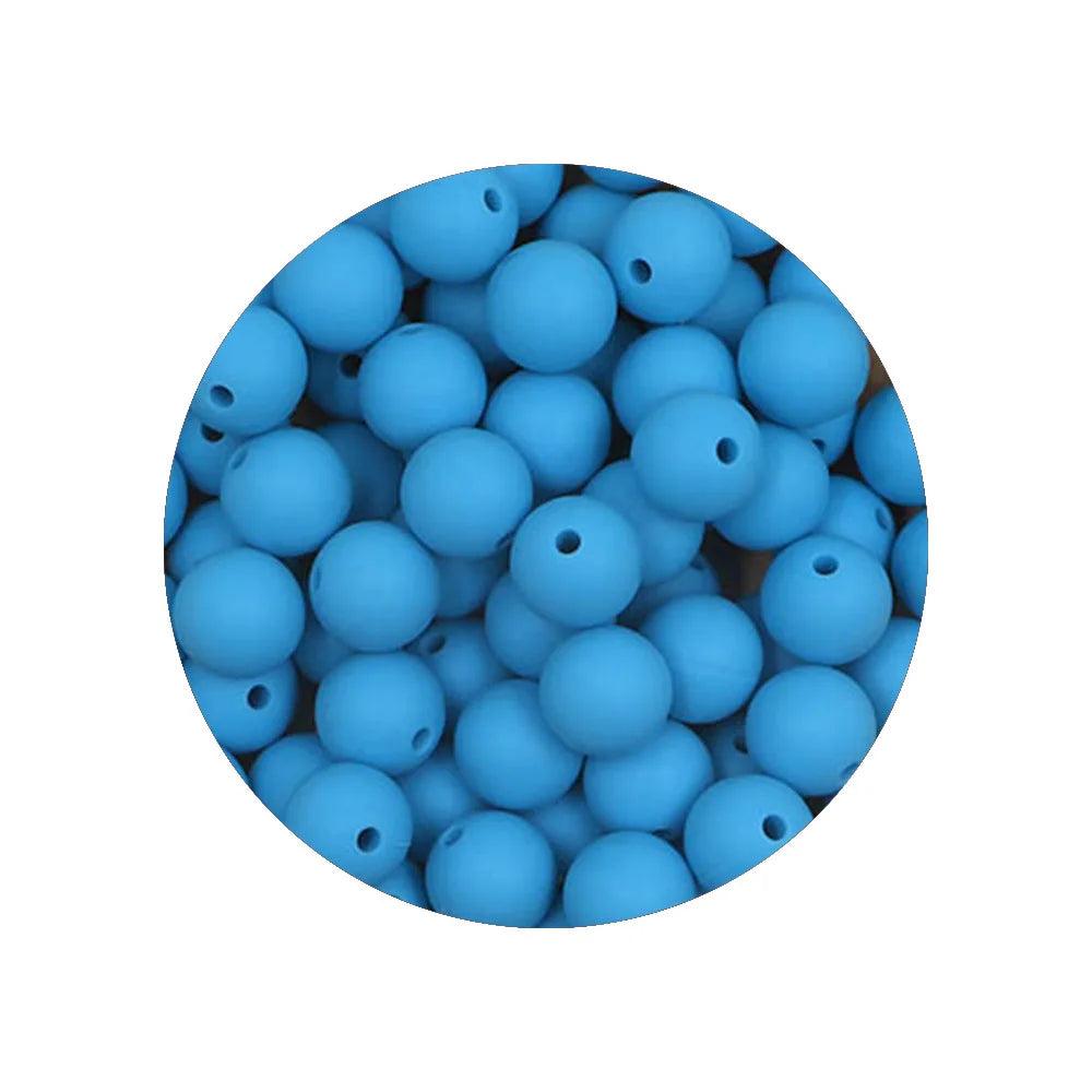 Kivoct 100Pcs 12MM Round Silicone Beads For Jewelry Making DIY  Pacifier Chain Necklace Keychain Accessories