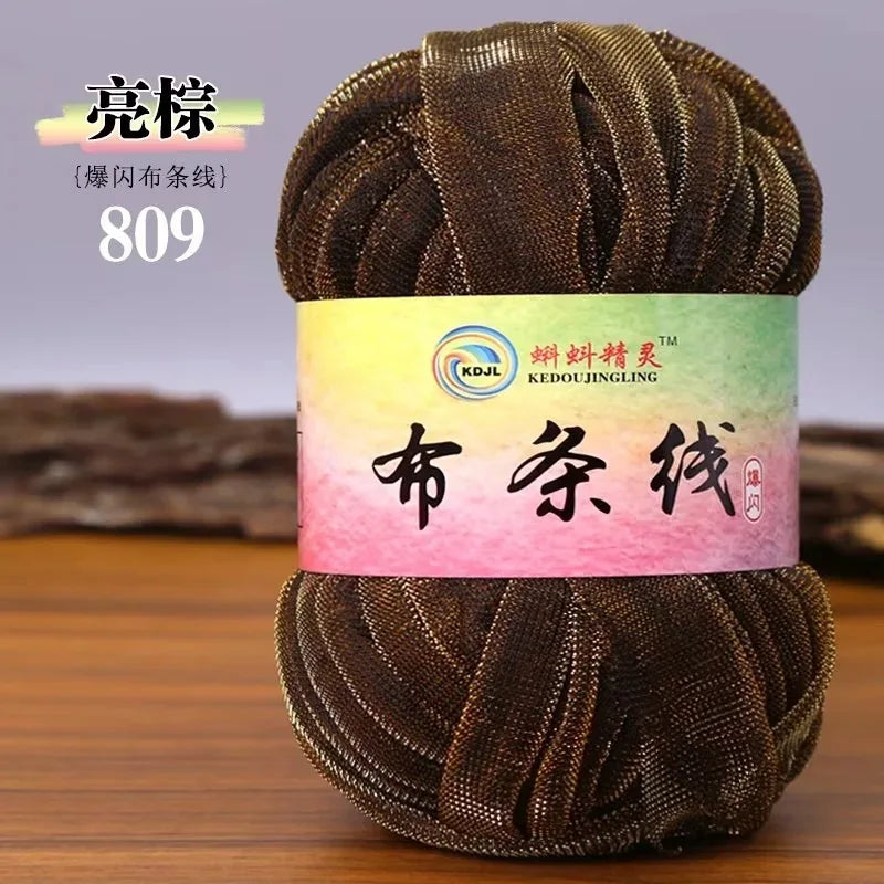 Colorful Sparkling Metallic Knitting Yarn 50g 30m Crochet