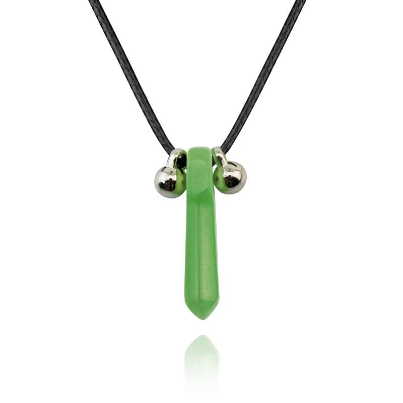 Hokage Tsunade Gemstone Nature Jade Pendant Uzumaki Charms Necklace Halskette Anime Cosplay Prop Jewelry Adornment