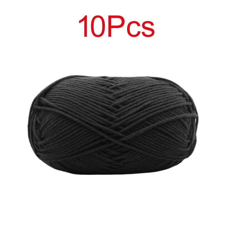 10 Pieces Multi Color Cotton Knitting Yarn Soft Warm Crocheting Yarn for Hand Knit Sweaters Hats Scarves Blankets Amigurumi