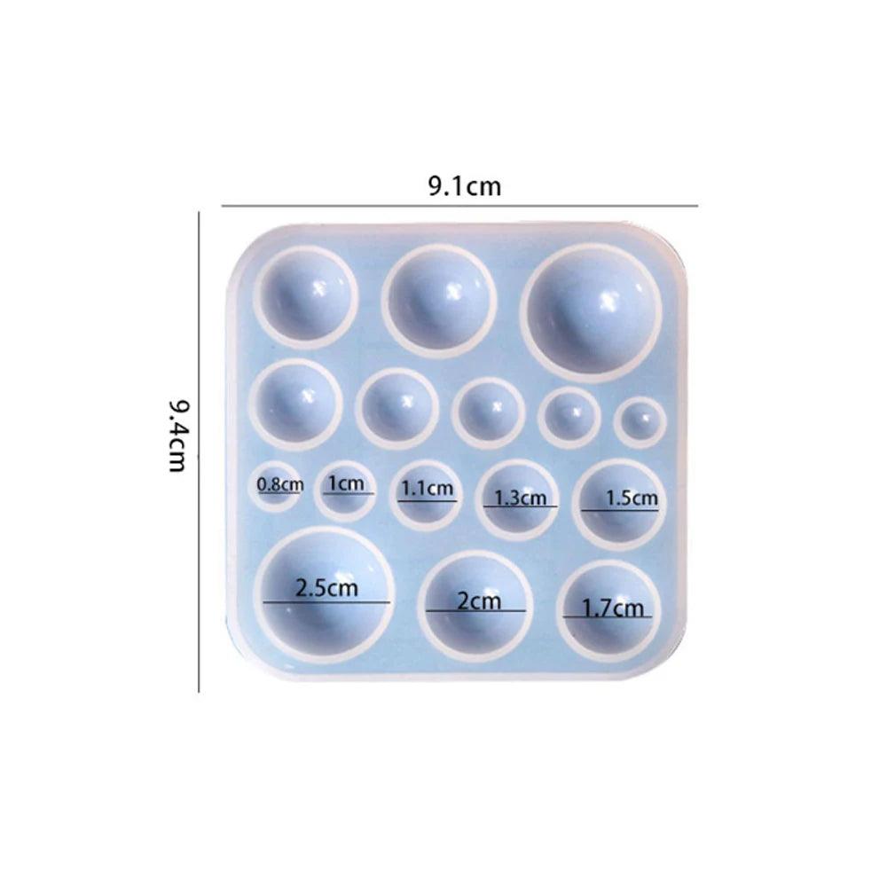 DIY Epoxy Silicone Mold Semicircle Gemstone Patch Ring Pendant Jewelry Silicone Mold Mirror Resin Molds