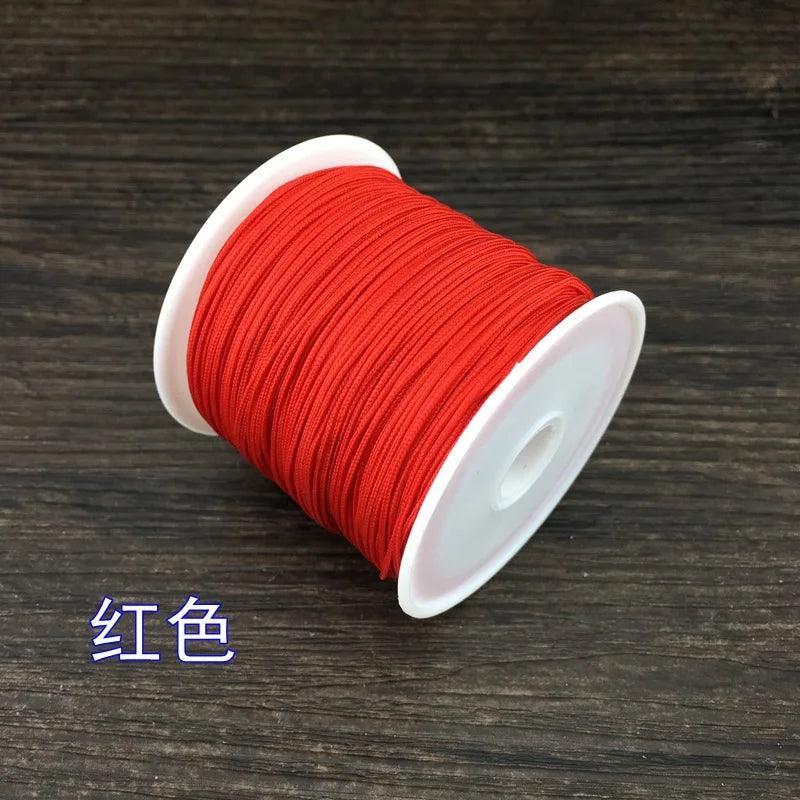 Jade Thread 50 Meters 0.8mm Handmade DIY Material Woven Rope Bracelet Red Thread Rope Necklace Woven Rope