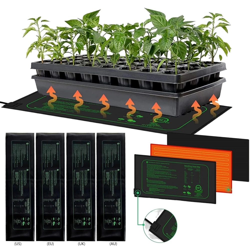 Waterproof Seedling Heating Mat 7W Plant Seed Germination Propagation Warm Hydroponic Heating Pad Garden Supplies 110V/220V