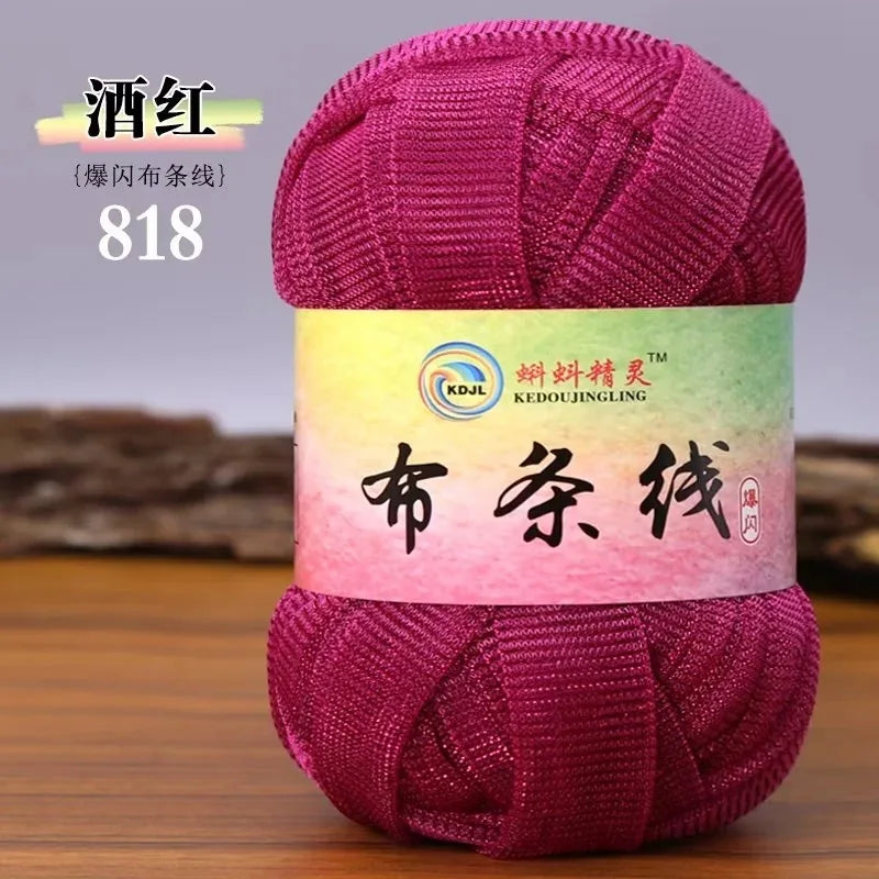 Colorful Sparkling Metallic Knitting Yarn 50g 30m Crochet