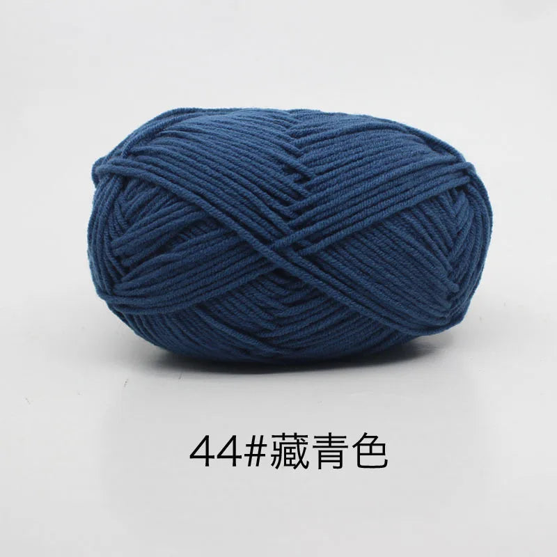 4ply Milk Cotton Knitting Yarn Set for Crochet Crafts and DIY Projects