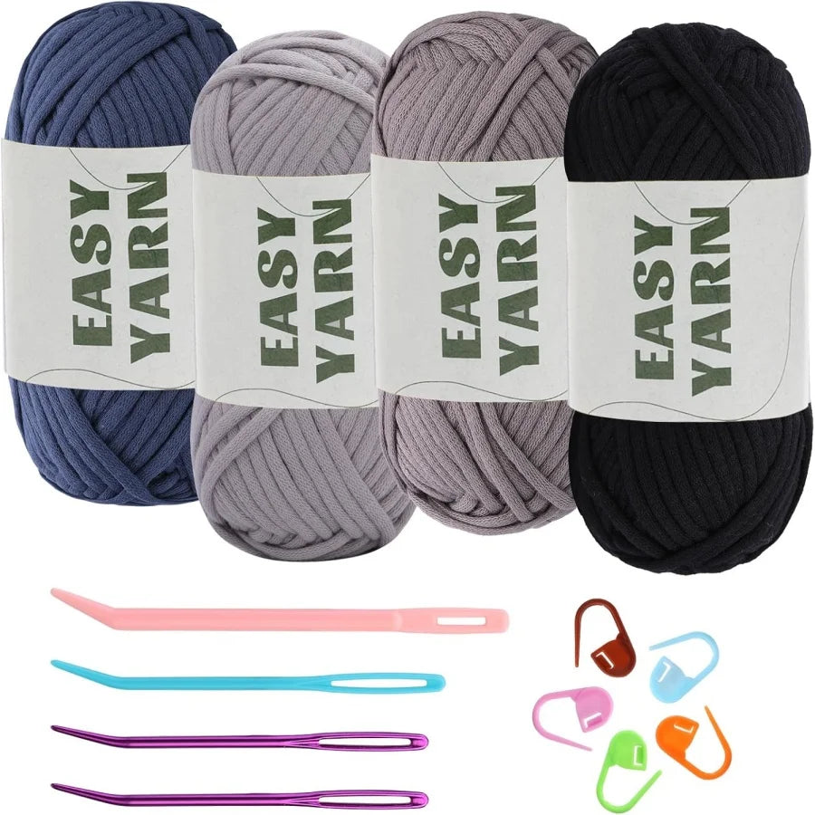 Beginner Crochet Yarn 50g Cotton Nylon Blend Easy Stitches