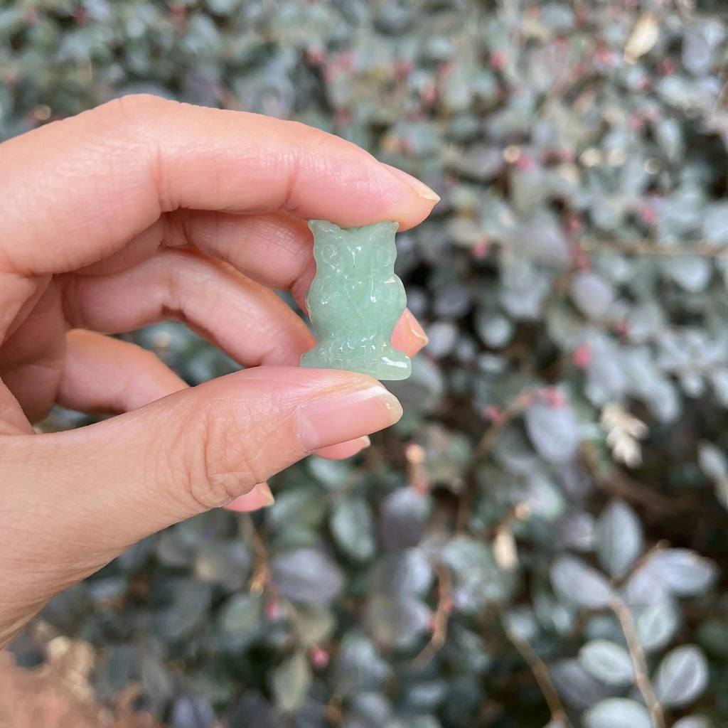 1in Mini Crystal Carving Owl, Crystal Gift, Home Decor, MineralSpecimen, Bare Stone, Healing Stone