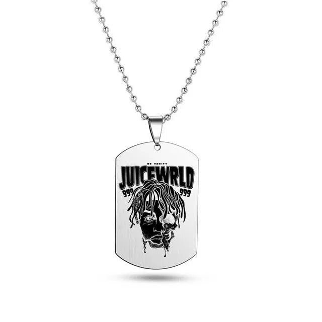 Hip Hop Rapper Juice WRLD 999 Pendant Necklace Stainless Steel Necklace For Women Man Fans Fashion Jewelry Gift