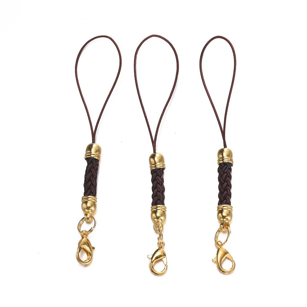 10/20pcs Keychain Rope with Lobster Clasp Jump Rings Lanyard Lariat Strap Cord For DIY Keyring Pendant Jewelry Making Supplies