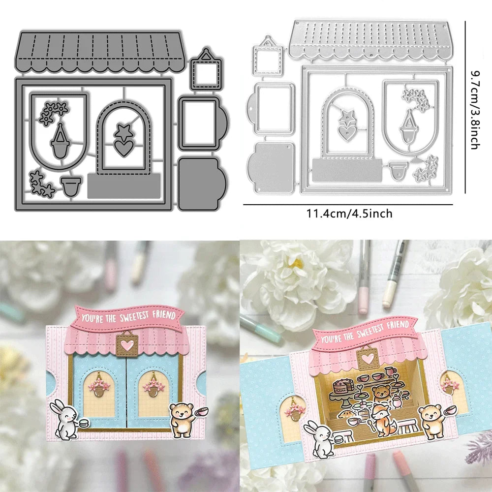 Heart Pouch and Add-On Metal Cutting Dies Embossing Diecut for DIY Wedding Card Making Scrapbooking Crafting Supplies