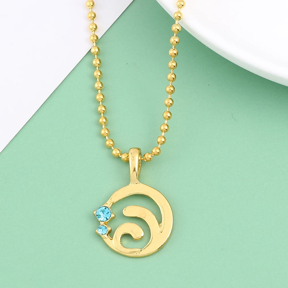 Funny Impact Gadget Necklace Accessories Pyro Hydro Anemo Eye of God Element Symbol Game Gift For Friends Fan Jewelry