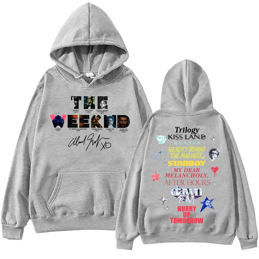 2025 The Weekndd Album Hurry Up Tomorrow Hoodie Harajuku Pullover Tops Man Woman Sweatshirt Fans Gift