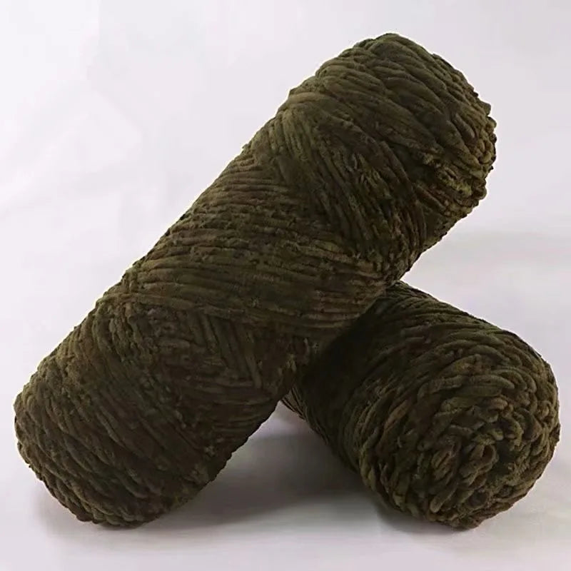 DIY Soft Chenille Yarn for Knitting and Crochet 100g 130M Polyester Velvet Amigurumi Dolphin Baby Plush