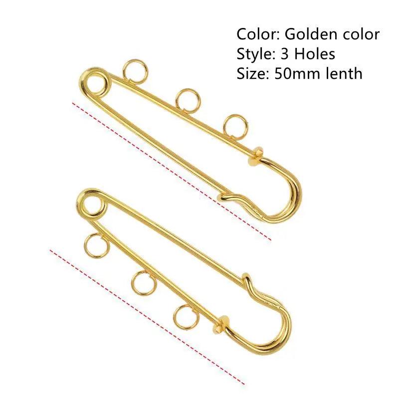 10pcs/Pack Safety Pins Brooch Blank Base Brooch Pins Rings Jewelry Pin for DIY Jewelry Making Supplies Accessories