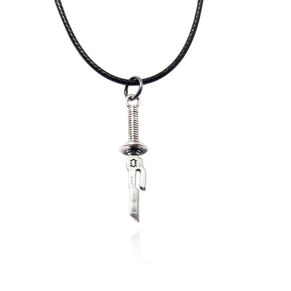Anime Jujutsu Kaisen Fushiguro Toji Cosplay Necklace Sword Spear of Tianri Knife Pendant Necklaces for Women Men Jewelry Gift