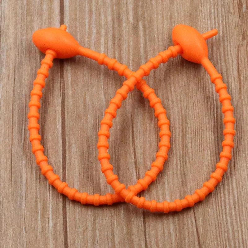 10Pcs/Lot 13 Color Silicone Reusable Bag Ties Twist Wire Fasten Cable Zip Tie Headset Data Line Universal Magic