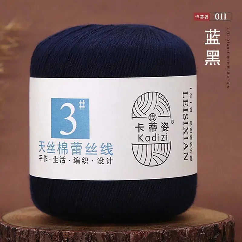 100 Percent Mercerized Cotton Lace Yarn for Hand Knitting and Crochet Arts Crafts