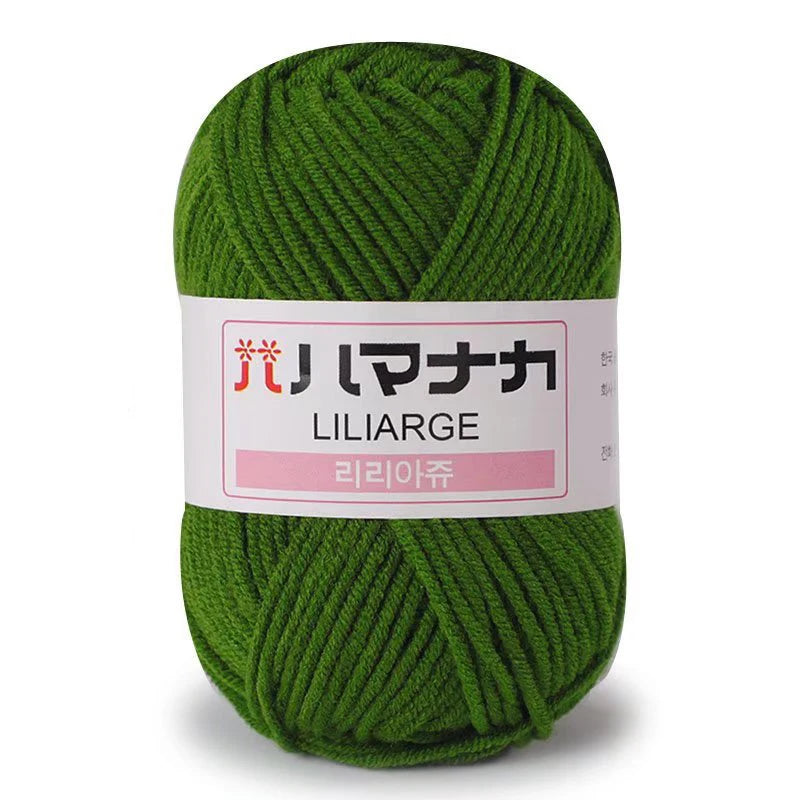 Soft Milk Cotton Knitting Yarn 25g Anti-Pilling High Quality 4ply Crochet Yarn for Scarf Sweater Hat and Doll Craft