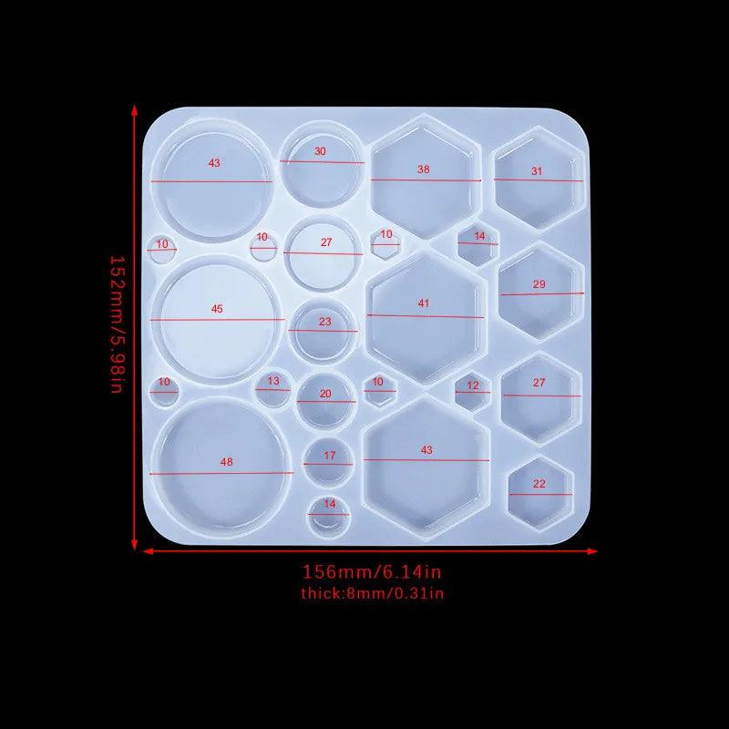 DIY Crystal Epoxy Resin Mold Three-dimensional Patch Pendant Earring Silicone Mold