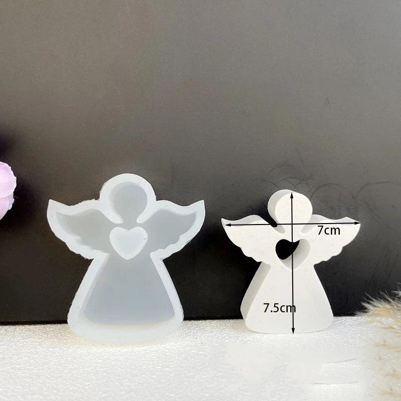 Cute Angel Candle Silicone Mold DIY Handmade Soap Angel Shape Plaster Drip Gel Epoxy Resin Mould Easter Aromatherapy Candle Mold